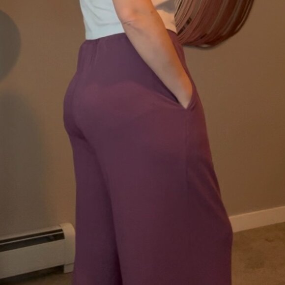 Cider Wide Leg Pleated Pants – Purple – Medium - Picture 4 of 5